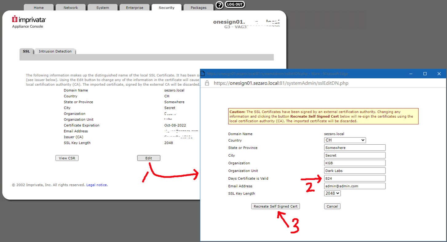 SSL Zertifikatsfehler Imprivata